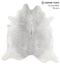 Medium Grey XX-Large Brazilian Cowhide Rug 7'4