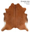 Solid Brown X-Large Brazilian Cowhide Rug 7'0