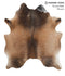 Brown with Red X-Large Brazilian Cowhide Rug 7'2