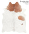 Brown and White X-Large Brazilian Cowhide Rug 7'7