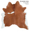 Brown and White Regular X-Large Brazilian Cowhide Rug 7'0