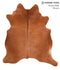 Solid Brown X-Large Brazilian Cowhide Rug 7'3