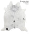 Salt and Pepper Black X-Large Brazilian Cowhide Rug 7'4