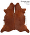 Brown and White Regular X-Large Brazilian Cowhide Rug 7'1