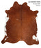 Brown and White Regular X-Large Brazilian Cowhide Rug 7'4