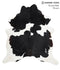 Black and White X-Large Brazilian Cowhide Rug 7'1
