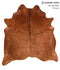 Solid Brown X-Large Brazilian Cowhide Rug 6'10