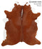 Brown and White Regular X-Large Brazilian Cowhide Rug 7'0