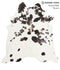 Black and White X-Large Brazilian Cowhide Rug 7'3