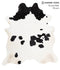 Black and White X-Large Brazilian Cowhide Rug 7'2