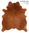 Solid Brown X-Large Brazilian Cowhide Rug 7'3