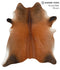 Brown with Red X-Large Brazilian Cowhide Rug 7'6