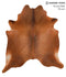 Solid Brown X-Large Brazilian Cowhide Rug 7'2