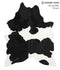 Black and White X-Large Brazilian Cowhide Rug 7'4