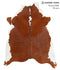 Brown and White Regular X-Large Brazilian Cowhide Rug 7'1
