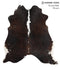 Chocolate and White X-Large Brazilian Cowhide Rug 6'11