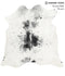 Salt and Pepper Black XX-Large Brazilian Cowhide Rug 7'1