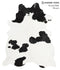 Black and White X-Large Brazilian Cowhide Rug 7'6