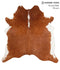Brown and White Regular X-Large Brazilian Cowhide Rug 6'5