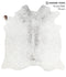 Salt and Pepper Black X-Large Brazilian Cowhide Rug 7'0