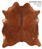 Solid Brown X-Large Brazilian Cowhide Rug 7'2
