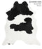 Black and White X-Large Brazilian Cowhide Rug 7'8