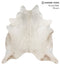 Solid White XX-Large Brazilian Cowhide Rug 7'3