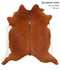 Brown and White Regular XX-Large Brazilian Cowhide Rug 7'8