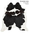 Black and White X-Large Brazilian Cowhide Rug 7'2