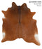 Solid Brown X-Large Brazilian Cowhide Rug 7'1
