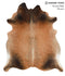 Brown with Red X-Large Brazilian Cowhide Rug 7'6