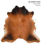 Brown with Red X-Large Brazilian Cowhide Rug 6'8
