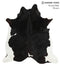 Black and White X-Large Brazilian Cowhide Rug 7'3