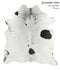 Salt and Pepper Black X-Large Brazilian Cowhide Rug 7'2