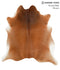 Brown with Red X-Large Brazilian Cowhide Rug 7'2