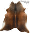 Brown with Red XX-Large Brazilian Cowhide Rug 7'8