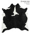 Black and White X-Large Brazilian Cowhide Rug 6'8