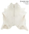 Solid White XX-Large Brazilian Cowhide Rug 7'0