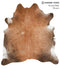 Brown with Red XX-Large Brazilian Cowhide Rug 7'4