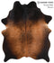 Brown with Red X-Large Brazilian Cowhide Rug 6'11