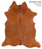 Solid Brown X-Large Brazilian Cowhide Rug 7'8
