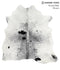 Salt and Pepper Black X-Large Brazilian Cowhide Rug 6'6