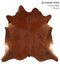 Solid Brown X-Large Brazilian Cowhide Rug 6'10