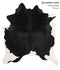 Black and White XX-Large Brazilian Cowhide Rug 7'10
