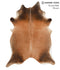 Brown with Red XX-Large Brazilian Cowhide Rug 8'1