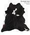 Black and White XX-Large Brazilian Cowhide Rug 7'3