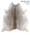 Grey with Beige X-Large Brazilian Cowhide Rug 7'2