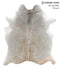 Grey with Beige X-Large Brazilian Cowhide Rug 7'3