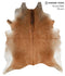 Brown with Red XX-Large Brazilian Cowhide Rug 8'6