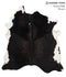 Black and White X-Large Brazilian Cowhide Rug 7'3
